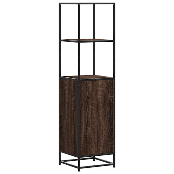 Highboard pruun tamm 35,5 × 35 × 139 cm Engineered Wood and Metal