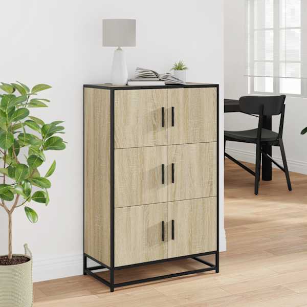Highboard Sonoma tamm 68 × 35 × 106,5 cm inseneritud puit ja metall