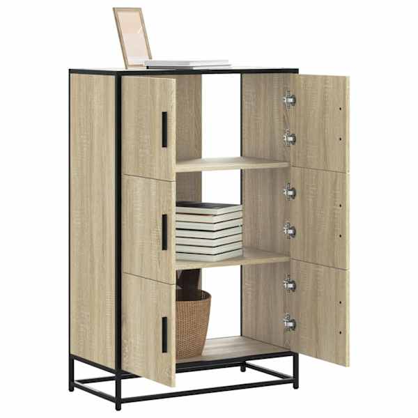 Highboard Sonoma tamm 68 × 35 × 106,5 cm inseneritud puit ja metall