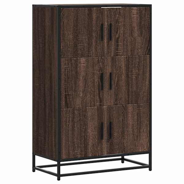 Highboard pruun tamm 68 × 35 × 106,5 cm Engineered Wood and Metal
