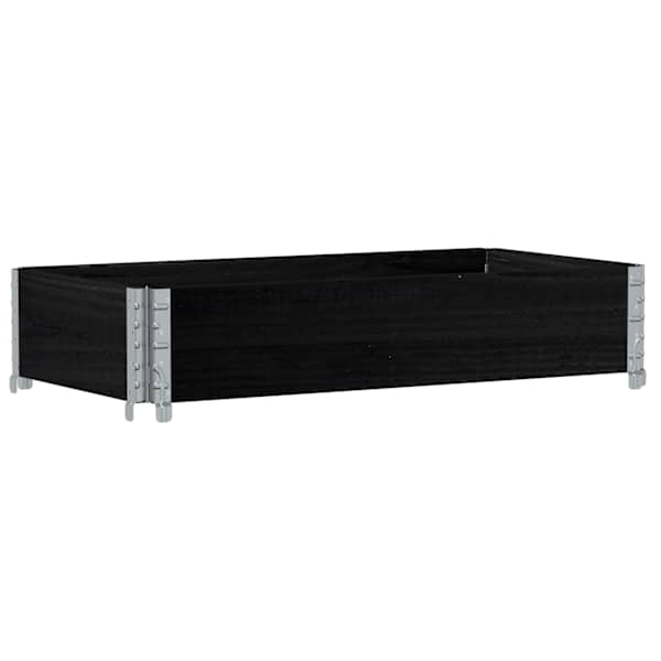 Taimekast 100 × 50 × 21,5 cm, täismännipuit – must