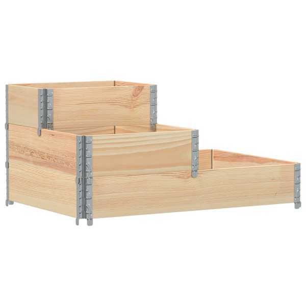 Taimekast 3-tasandiline 120 × 80 × 60,5 cm, männipuit (töötlemata) – naturaalne