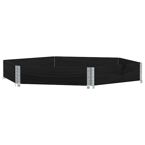 Taimekast 160 × 160 × 21,5 cm, täismännipuit – must