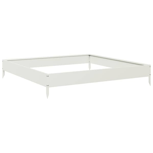 Peenrakast 100 × 100 × 18,5 cm, teras – valge