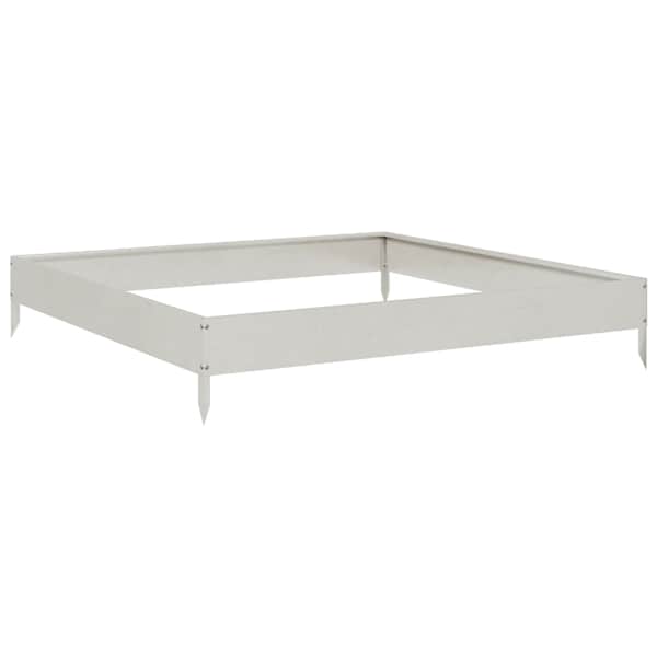 Peenrakast 100 × 100 × 18,5 cm, roostevaba teras – helehall