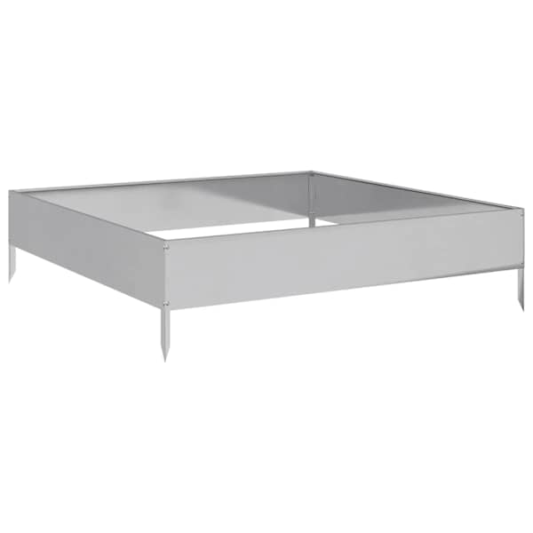 Taimekast 100 × 100 × 26 cm, tsingitud teras – hall