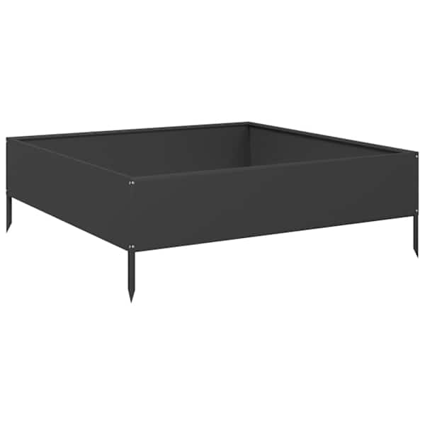 Peenrakast 100 × 100 × 33,5 cm, teras – must