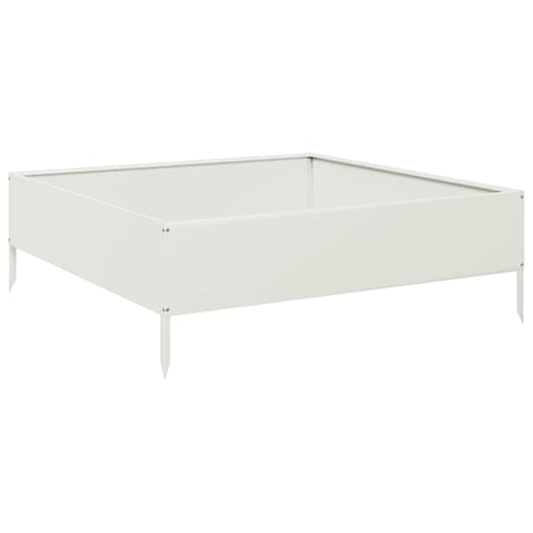 Peenrakast 100 × 100 × 33,5 cm, teras – valge