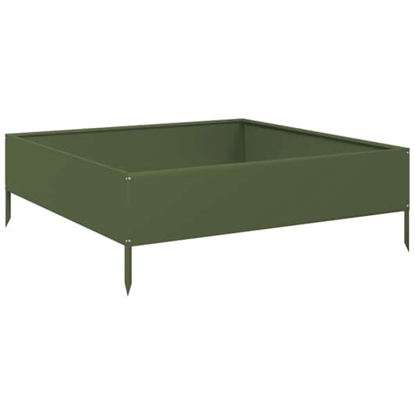 Peenrakast 100 × 100 × 33,5 cm, teras – roheline
