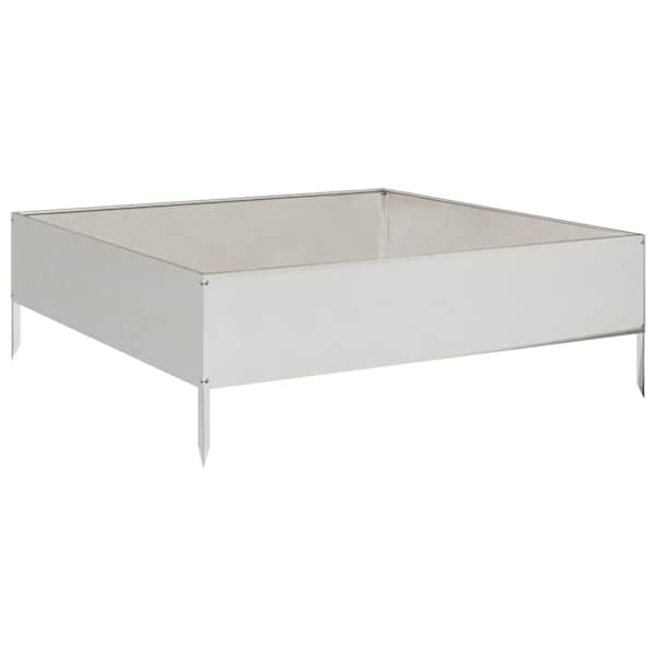 Peenrakast 100 × 100 × 33,5 cm, roostevaba teras – helehall