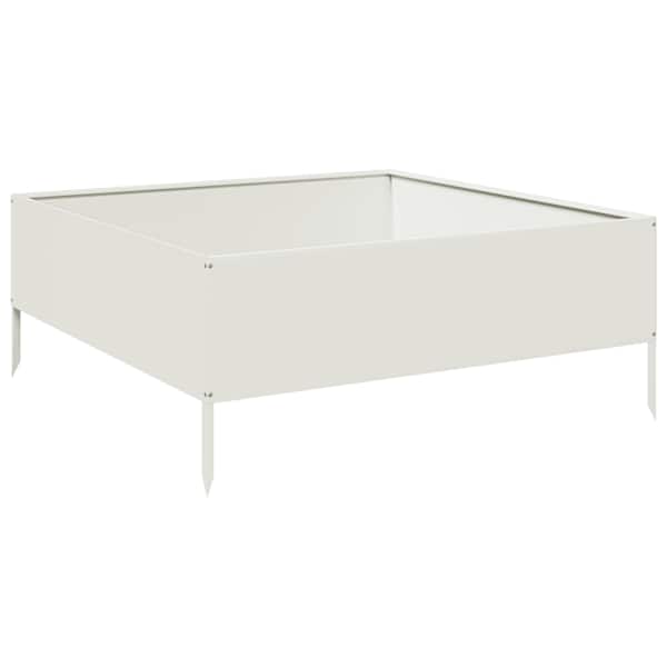 Peenrakast 100 × 100 × 41 cm, teras – valge