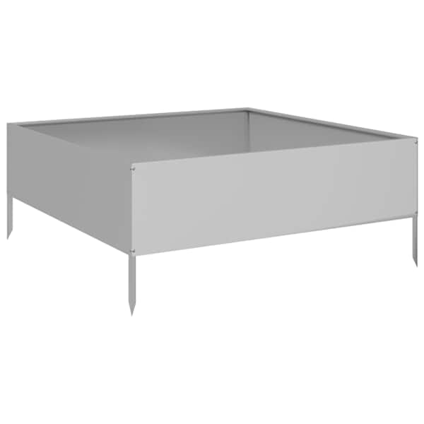 Taimekast 100 × 100 × 41 cm, tsingitud teras – hall