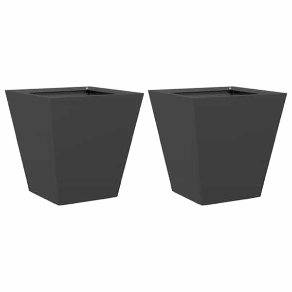 Taimekast 30 × 30 × 30 cm, külmvaltsitud teras – must – 2 tk