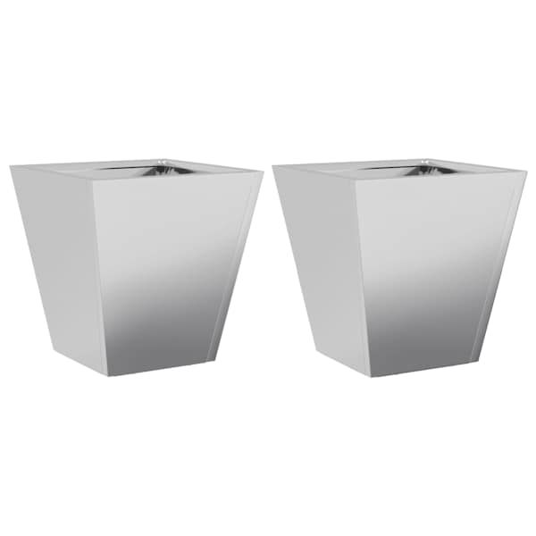 Taimekast 30 × 30 × 30 cm, tsingitud teras – hall – 2 tk