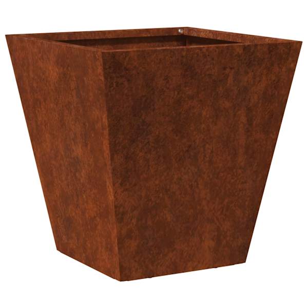 Taimekast 30 × 30 × 30 cm, ilmastikukindel teras – kulunud teras / pruun