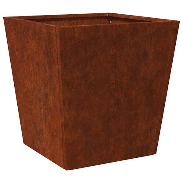 Taimekast 40 × 40 × 40 cm, ilmastikukindel teras – kulunud teras / pruun