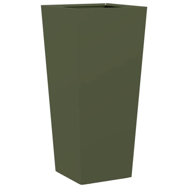 Taimekast 35 × 35 × 75 cm, külmvaltsitud teras – roheline