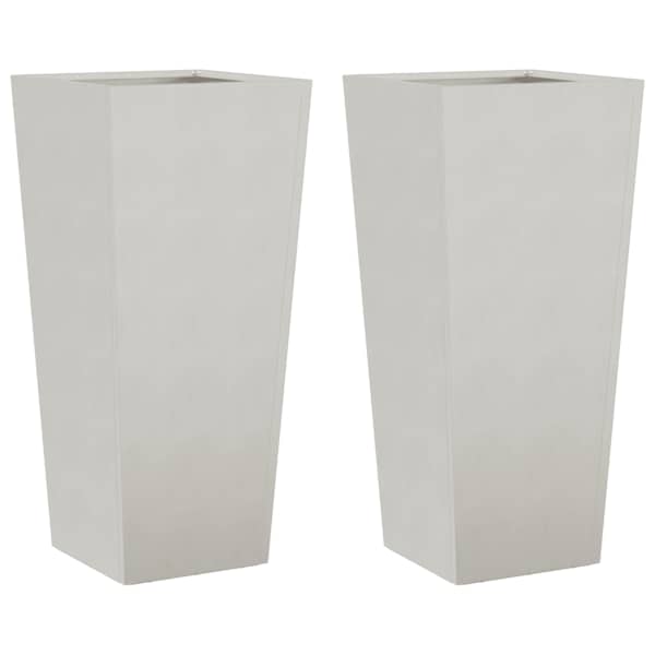 Taimekast 35 × 35 × 75 cm, roostevaba teras – helehall – 2 tk
