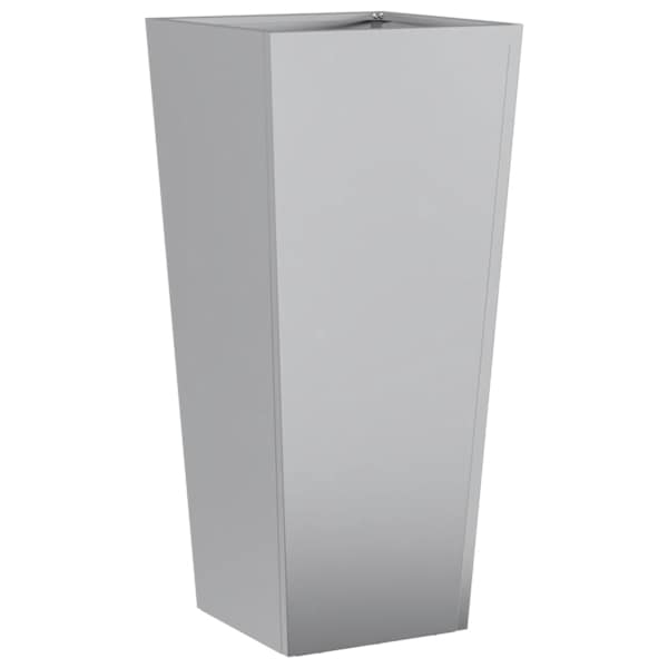 Taimekast 35 × 35 × 75 cm, tsingitud teras – hall