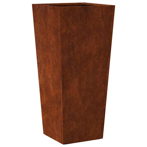 Taimekast 35 × 35 × 75 cm, ilmastikukindel teras – kulunud teras / pruun