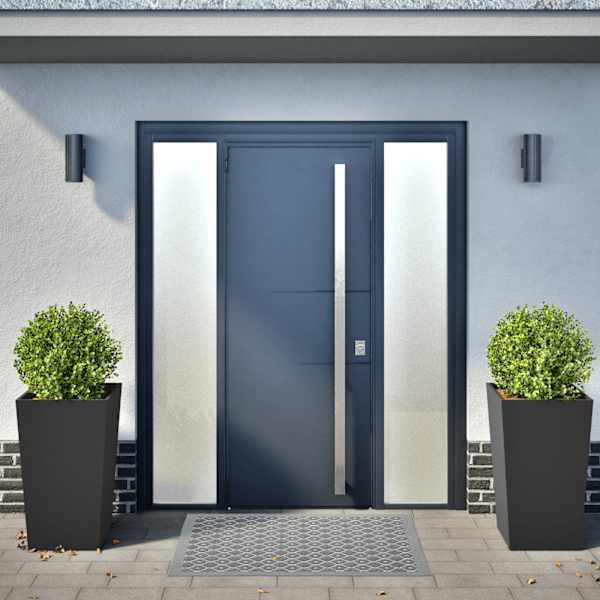 Taimekast 45 × 45 × 75 cm, külmvaltsitud teras – must – 2 tk