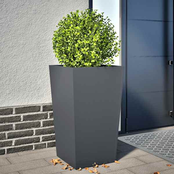 Taimekast 45 × 45 × 75 cm, külmvaltsitud teras – antratsiithall