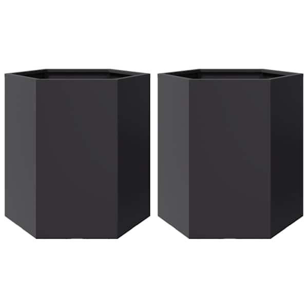 Taimekast 46 × 40 × 45 cm, teras – must – 2 tk