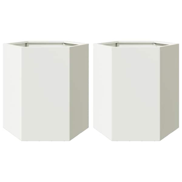 Taimekast 46 × 40 × 45 cm, teras – valge – 2 tk