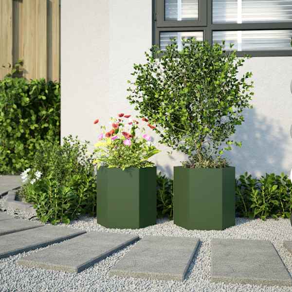 Taimekast 46 × 40 × 45 cm, teras – roheline