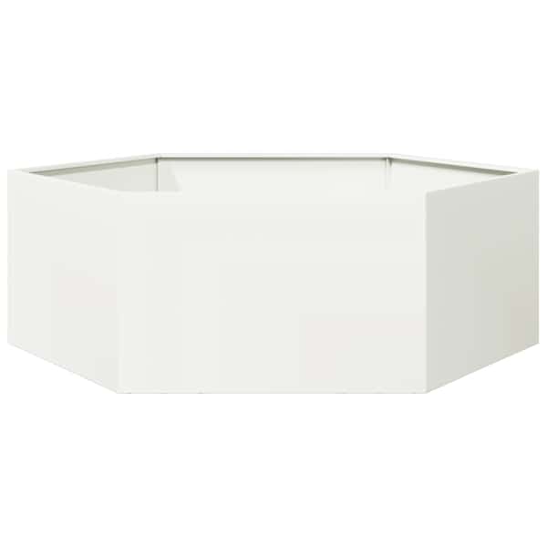 Taimekast 138 × 120 × 45 cm, teras – valge