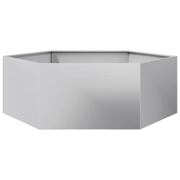Taimekast 138 × 120 × 45 cm, tsingitud teras – hall