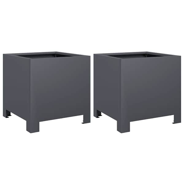 Taimekast 30 × 30 × 30 cm, teras – antratsiithall – 2 tk