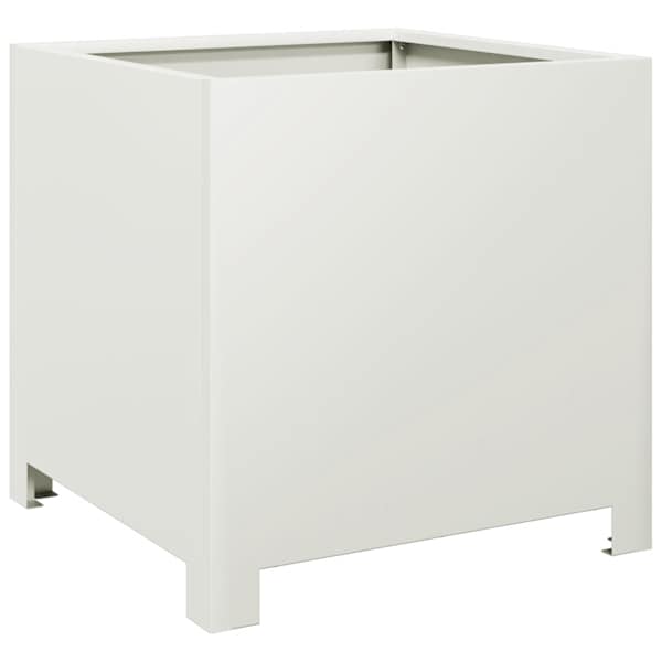 Taimekast 40 × 40 × 40 cm, teras – valge