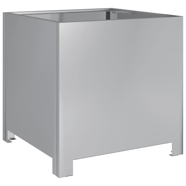 Taimekast 40 × 40 × 40 cm, tsingitud teras – hall