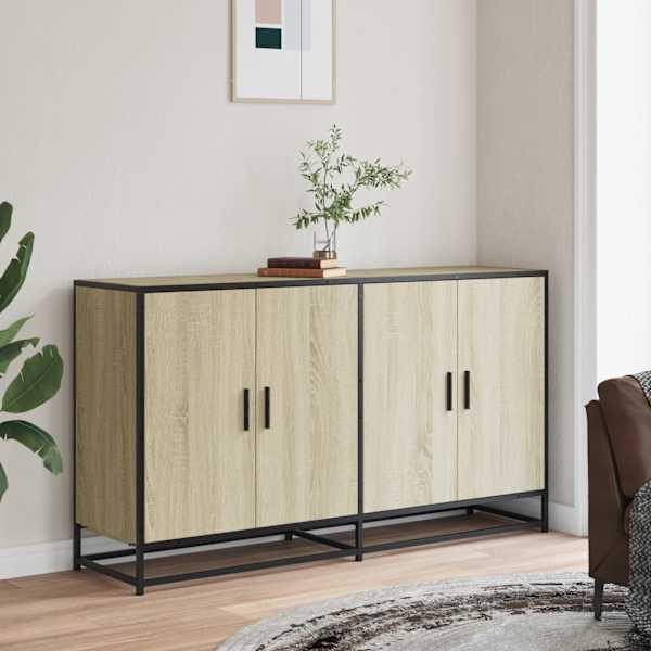 Puhvetkapp, Sonoma tamm, 134 × 35 × 76 cm, tehispuit