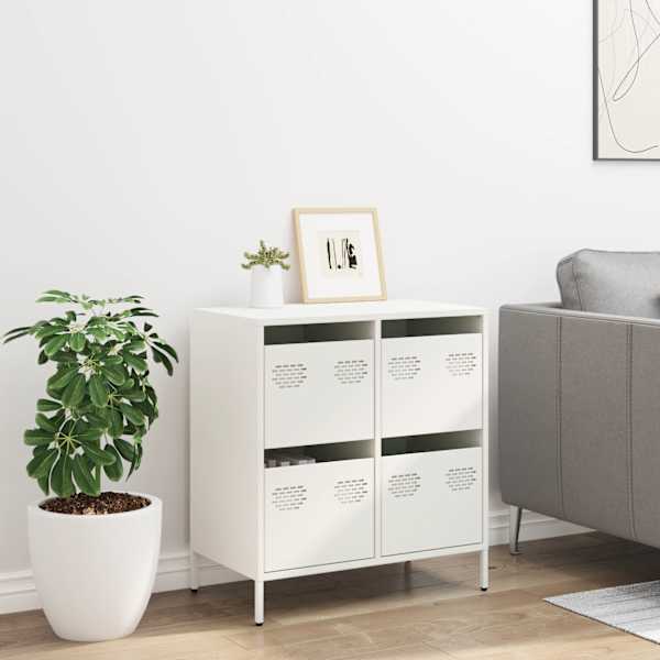 Puhvetkapp Valge 68 × 39 × 73,5 cm Külmvaltsitud teras