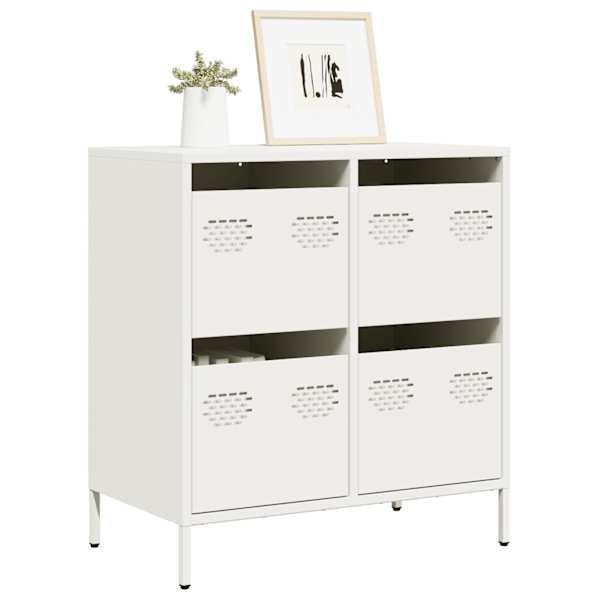 Puhvetkapp Valge 68 × 39 × 73,5 cm Külmvaltsitud teras