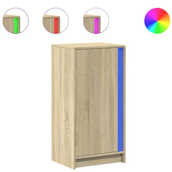 Puhvetkapp LED-tulega, Sonoma tamm, 42,5 × 34 × 85 cm, tehispuit