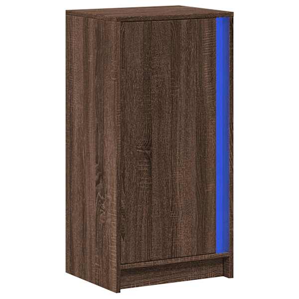 Puhvetkapp LED-tulega, pruun tamm, 42,5 × 34 × 85 cm, tehispuit