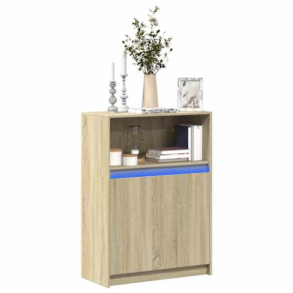 Puhvetkapp LED-tulega, Sonoma tamm, 72 × 34 × 100 cm, tehispuit