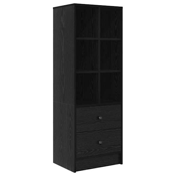 Kõrge hoiukapp sahtliga Must tamm 45,5 × 34 × 127 cm