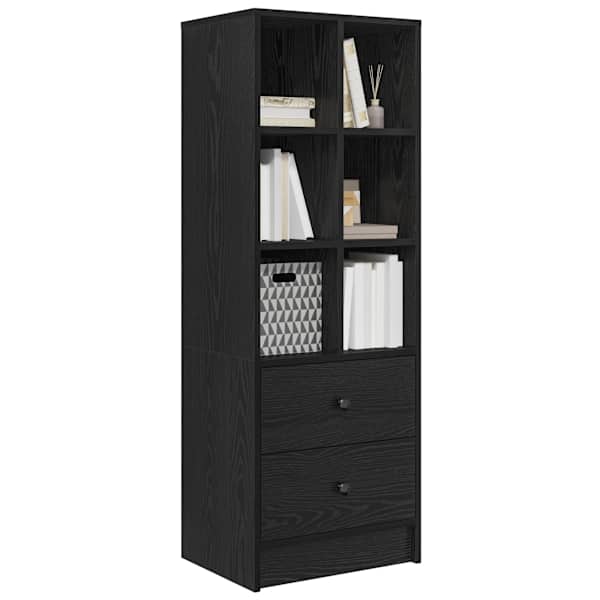 Kõrge hoiukapp sahtliga Must tamm 45,5 × 34 × 127 cm
