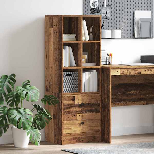 Kõrgushein sahtliga Vana puit 45,5 × 34 × 127 cm