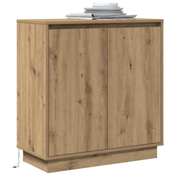 LED Kummuti Artisan tamm 71 × 34,5 × 75 cm Tehispuit