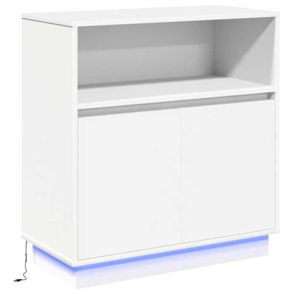 LED Kummuti Valge 71 × 34,5 × 75 cm Tehispuit