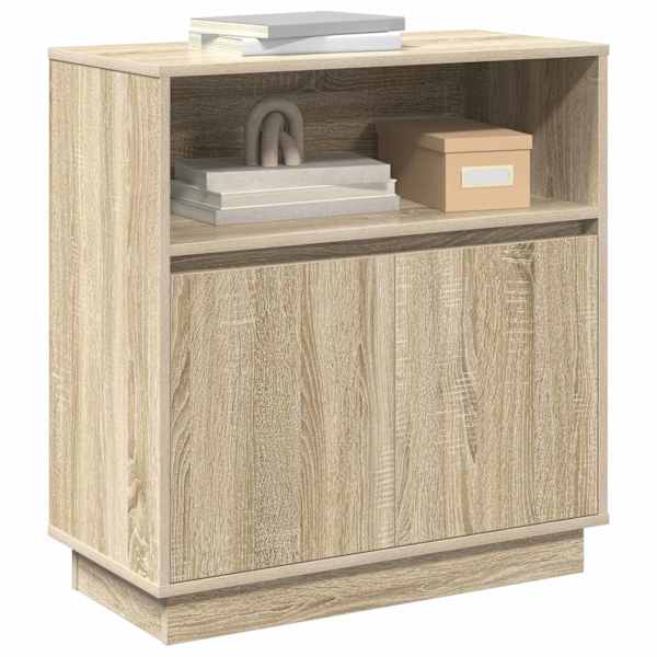 LED Kummuti Sonoma tamm 71 × 34,5 × 75 cm Tehispuit