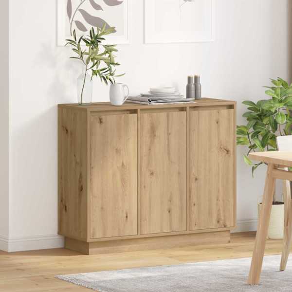 LED Kummuti Käsitööpuu 90 × 32 × 75 cm Tehispuit