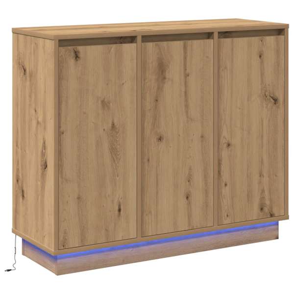 LED Kummuti Käsitööpuu 90 × 32 × 75 cm Tehispuit