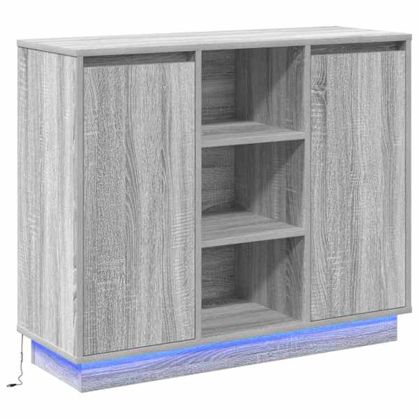 LED Kummuti Hall Sonoma 90 × 32 × 75 cm Tehispuit