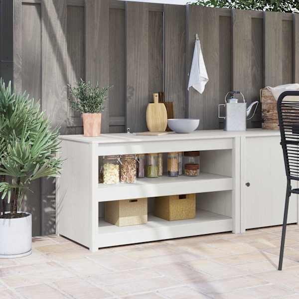 Köögikapp MEPPEL Valge 106 × 55 × 64 cm Tahke mänd